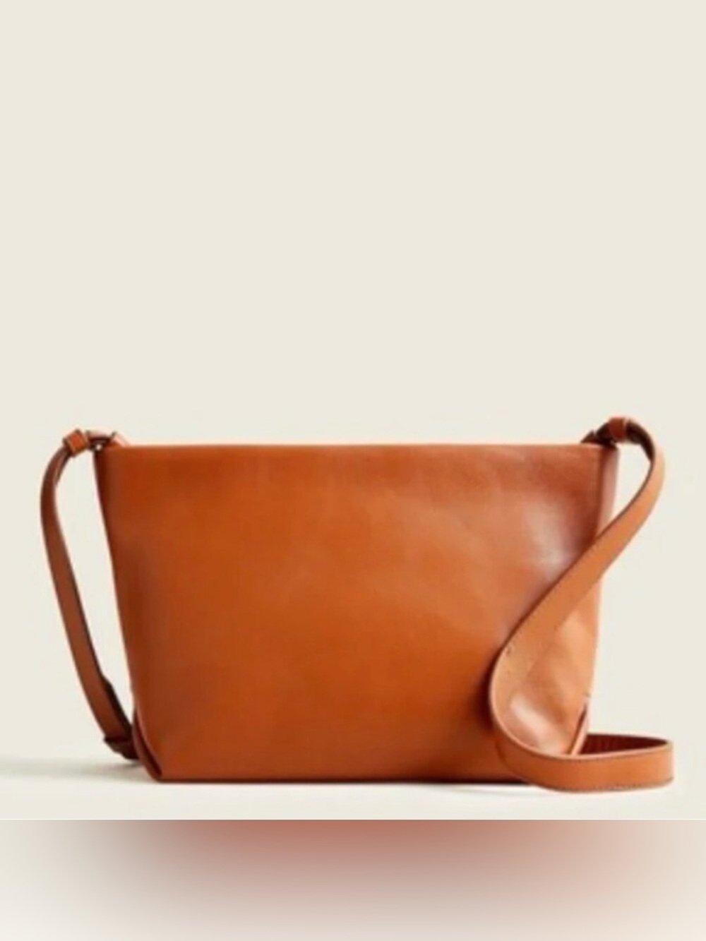 J. Crew Oslo Soft Leather Crossbody Bag in Rich Oak NWT